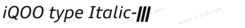 iQOO type Italic字体转换